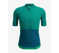 Maglia Santini Colore Riga manica corta verde acqua blu - Classic Fit - XS