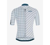 Santini Eco Sleek Dinamo Short Sleeve Jersey Bianco XS Uomo