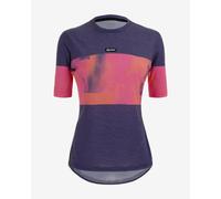 Santini Forza Indoor Collection Short Sleeve T-shirt Blu,Rosa M Donna
