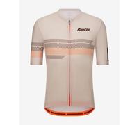 Maglia Santini Idea manica corta beige arancione - L