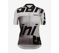 Maglia Santini Karma Logo manica corta grigio nero donna - Taglio Classic - L