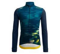 Santini Maglia Le Maillot Jaune Manica lunga Blu Giallo S Uomo