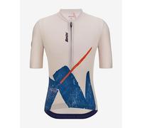 Maglia Santini Note manica corta bianco blu - XXL