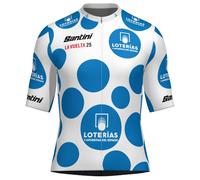 Santini - La Vuelta Polka Dot Jersey - Maglietta da ciclismo XXL blu