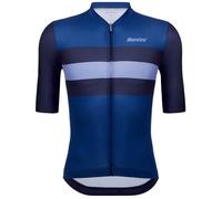 Santini Eco Sleek Bengal Short Sleeve Jersey Blu XS Uomo