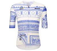 Santini - TDF Arrivée Arc De Triomphe Jersey - Maglietta da ciclismo XL lilla/bianco