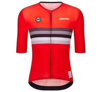 Santini Uci World Champion Switzerland 2025 Short Sleeve Jersey Rosso M Print