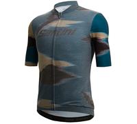 Maglia Santini Watt manica corta marrone scuro blu - Taglio Slim - M