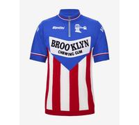 Maglia Santini x Brooklyn Wool manica corta blu rosso bianco - Taglio Classic - XL