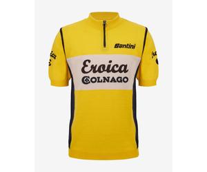Maglia Santini x Eroica Colnago Wool manica corta gialla - M