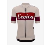 Maglia Santini x Eroica Quiete manica corta bianco rosato rosso granata - M