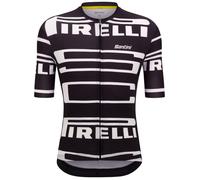 Maglia Santini X Pirelli Sport Club manica corta nero bianco - Taglio Slim - M
