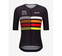 Maglia Santini x Pirelli Sport Club Tape manica corta nera - Taglio Slim - S
