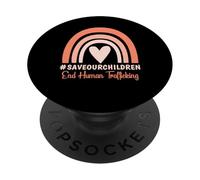 Maglia Save our Children e sensibilizzazione sulla tratta di esseri umani PopSockets PopGrip Adesivo