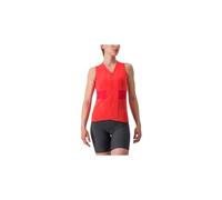 Maglia senza maniche castelli anima 4 rosso donna