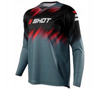 maglia shot versus nero / rosso L