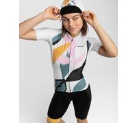 Maglia Siroko M2 Pinerolo manica corta bianco verde rosa donna - L