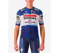 Maglia Soudal Quick-Step 2023 Competizione manica corta blu bianco - M