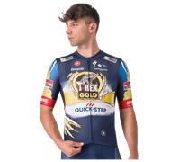 Maglia a manica corta castelli competizone 3 soudal quick step blu giallo