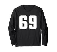 Maglia Sport Numero 69 Sixty Nine Age Anno #69 Anteriore E Dietro Maglia a Manica