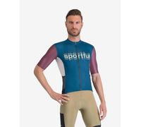 Sportful Supergiara Logo - maglia ciclismo - uomo Blue/Bordeaux L