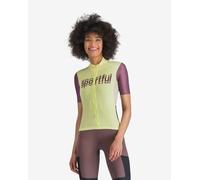 Maglia Sportful Supergiara Logo manica corta giallo acido donna - XS