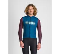 Maglia Sportful Supergiara Logo Thermal manica lunga blu lilla - 3XL