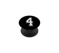 Maglia sportiva con numero 4, effetto invecchiato PopSockets PopGrip Adesivo
