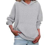 Maglia sportiva da donna, a maniche lunghe, oversize, da allenamento, da donna, con cappuccio, calda, con cappuccio, tinta unita, per il tempo libero, oversize, elegante giacca per le mezze stagioni