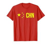 MAGLIA SPORTIVA INTERNAZIONALE BANDIERA CINA CHN CODICE PAESE Maglietta