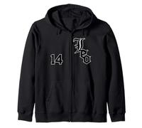 Maglia Sportiva Papa Leo XIV di Chicago Numero 14 Nero/Grigio Felpa con Cappuccio