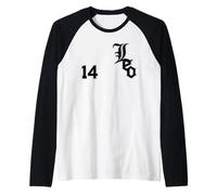 Maglia Sportiva Papa Leo XIV di Chicago Numero 14 Nero/Grigio Maglia con Maniche Raglan