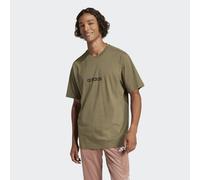 T-shirt adidas Essentials Linear Single manica corta verde kaki nero - XL