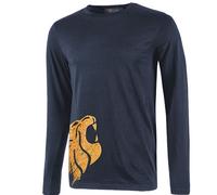 U-Power T-shirt manica lunga Alien 100% cotone vestibilità slim Blu S