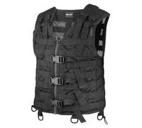 Maglia tattica militare, MOLLE PALS sistema modulare per softair, con rete, colore: nero