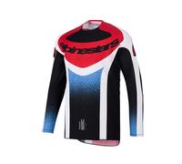 Maglia da motocross Alpinestars Techstar Knif nera-bianca-blu-rossa M