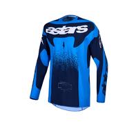 Alpinestars Techstar Swan Maglia Motocross, blu/blu scuro, Taglia S