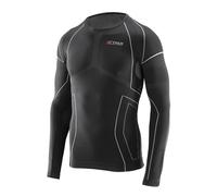 Maglia Tecnica Intima Sportiva Antivento Termica Invernale a Maniche Lunghe Girocollo Nera Maglietta Race 3 XTECH Made in Italy (IT, Testo, S, M, Regular, Regular, Nero)