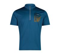 CMP Maglia da ciclismo da uomo con tasca sul petto in 4 direzioni elasticizzate e Dry Function traspirante, leggera e perfetta per ciclismo e allenamento., Petrolio, 56