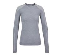 FALKE Wool-Tech Light Round Neck W L/s Sh lana filo funzionale asciugatura rapida 1 pezzo, Maglia Donna, Grigio Grey-Heather 3757, S