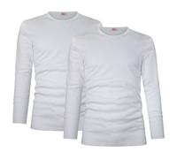 Liabel Maglia Termica Uomo Manica Lunga 100% Cotone, Art. 2855-333, Pacco da 2, Bianco XL