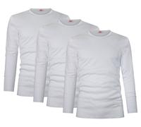 Liabel Maglia Termica Uomo Manica Lunga 100% Cotone, Art. 2855-333, Pacco da 3, Bianco L