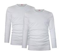 Liabel Maglia Termica Uomo Manica Lunga 100% Cotone, Art. 2855-333, Pacco da 2, Bianco XXL
