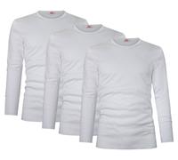 Liabel Maglia Termica Uomo Manica Lunga 100% Cotone, Art. 2855-333, Pacco da 3, Bianco XL