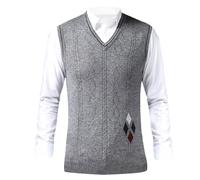 Maglia termica da uomo calda 2025 maglione da uomo abbigliamento medio autunno e inverno spesso gilet caldo senza maniche scollo a V camicia inferiore camicetta per interni ed esterni abiti da lavoro