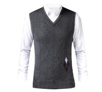 Maglia termica da uomo calda 2025 maglione da uomo abbigliamento medio autunno e inverno spesso gilet caldo senza maniche scollo a V camicia inferiore camicetta per interni ed esterni abiti da lavoro