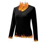 Maglia Termica Donna Girocollo Invernale Maglie Intime Termica Manica Lunga Curvy Tinta Unita Elasticizzato Aderente Sottogiacca Termico Caldo Taglie Forti Layer Tee Elegante Casual Per Tempo Libero