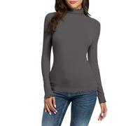 Maglia Termica Donna Invernale Elegante Maglia Intimo Manica Lunga Elasticizzato Slim Fit Dolcevita Caldo Traspirante Sottogiacca Termico Collo Alto Curvy Leggero Maglietta Casual Per Tempo Libero