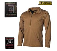 Maglia Termica MFH Underwear Level 2 Pile Intimo Termico Caccia Militare COYOTE