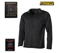 Maglia Termica MFH Underwear Level 2 Pile Intimo Termico Caccia Militare NERO